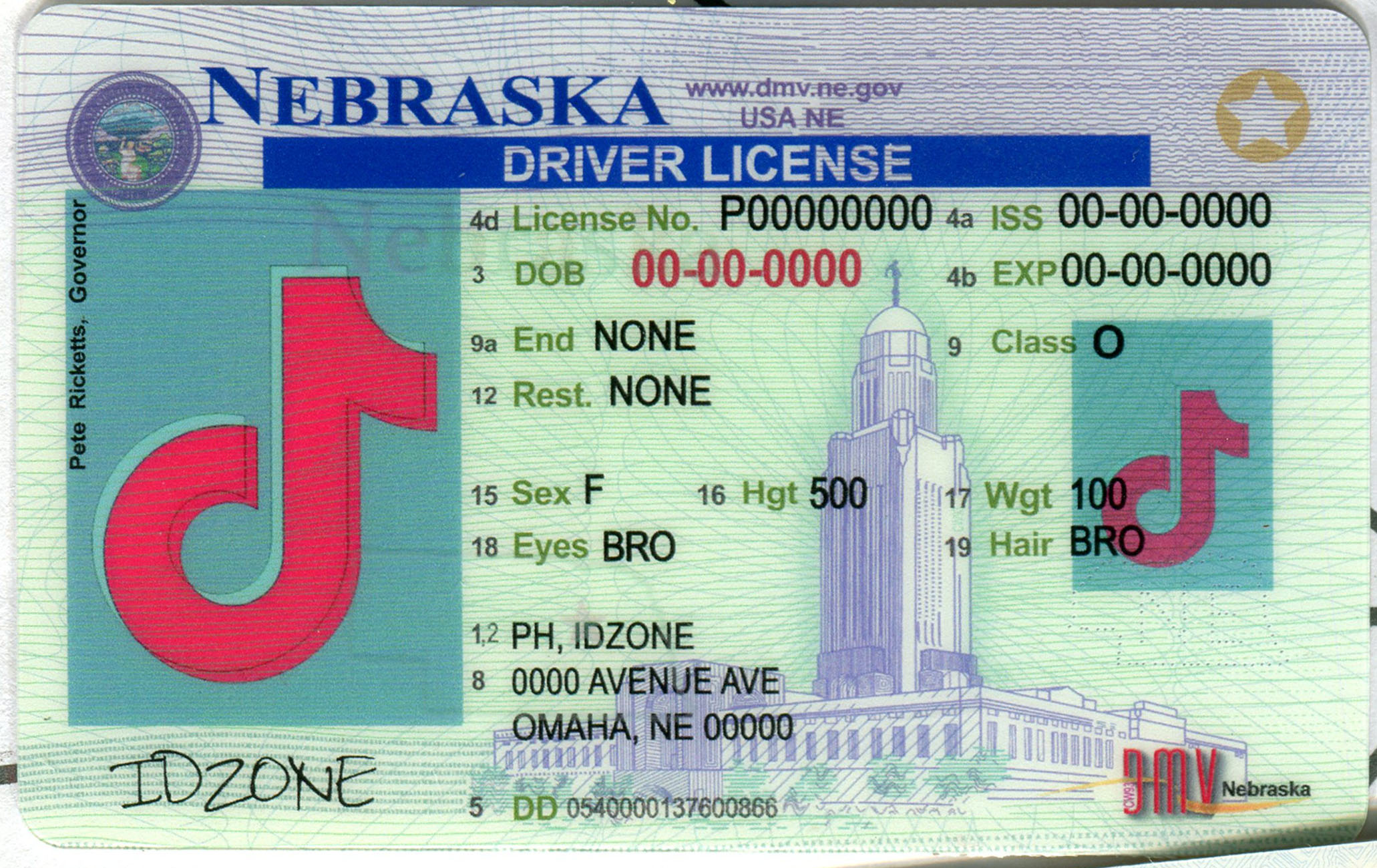 NEBRASKA fake id