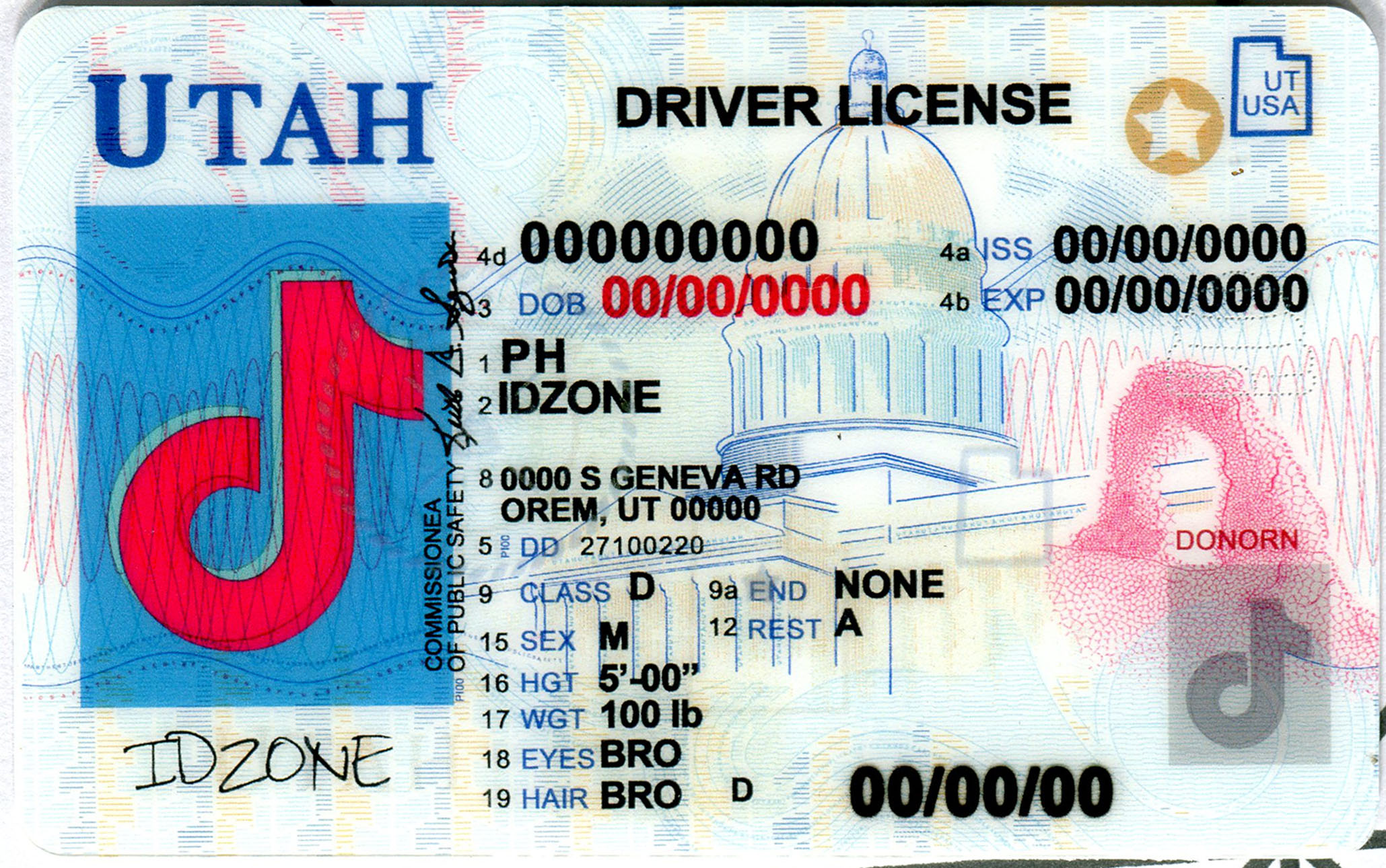 UTAH-Old Scannable fake id