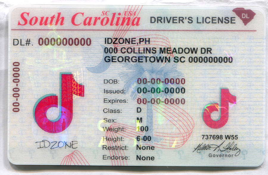 SOUTH CAROLINA-Old fake id